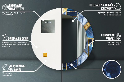 Dekorativ rund spegel Modern marmor