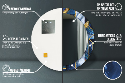 Dekorativ rund spegel Modern marmor