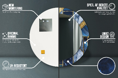 Dekorativ rund spegel Modern marmor