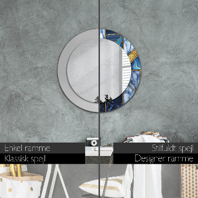 Dekorativ rund spegel Modern marmor