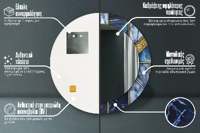 Dekorativ rund spegel Modern marmor