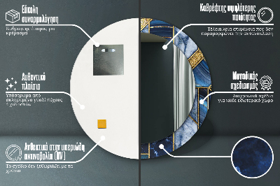 Dekorativ rund spegel Modern marmor