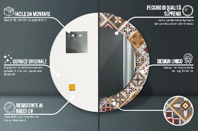 Dekorativ rund spegel Turkiskt mönster