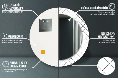 Dekorativ rund spegel Tvärgående linjer