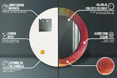 Rund spegel med tryck Hypnotisk spiral