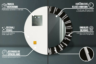 Dekorativ rund spegel Strålande sammansättning