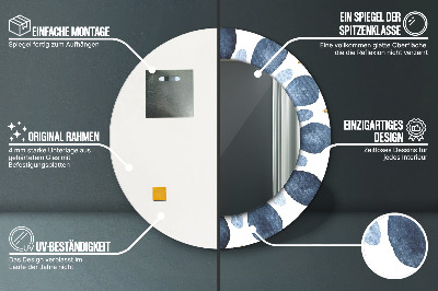 Dekorativ rund spegel Månen mandala