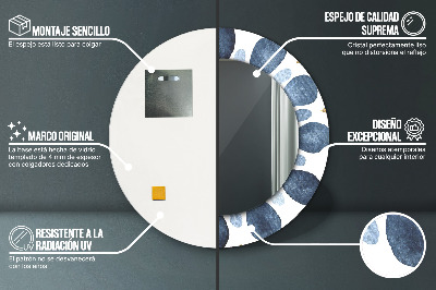 Dekorativ rund spegel Månen mandala