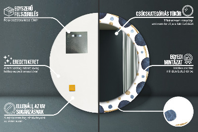 Dekorativ rund spegel Månen mandala