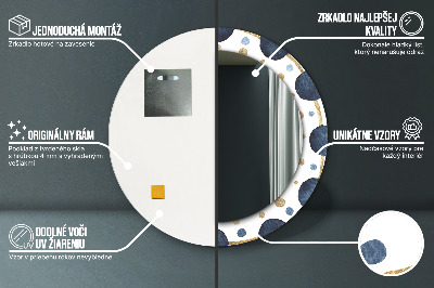 Dekorativ rund spegel Månen mandala