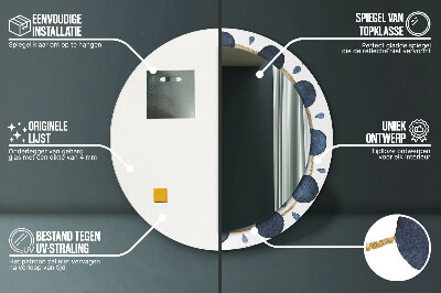 Dekorativ rund spegel Månen mandala