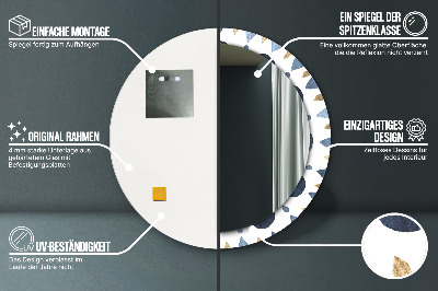 Dekorativ rund spegel Månen mandala