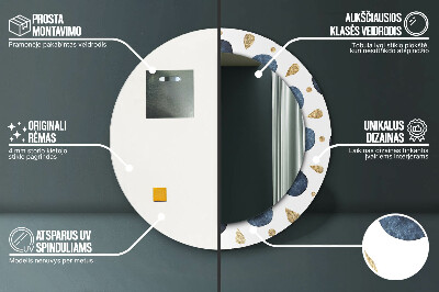 Dekorativ rund spegel Månen mandala