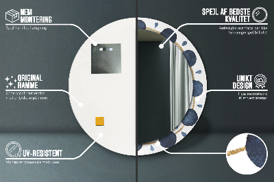 Dekorativ rund spegel Månen mandala