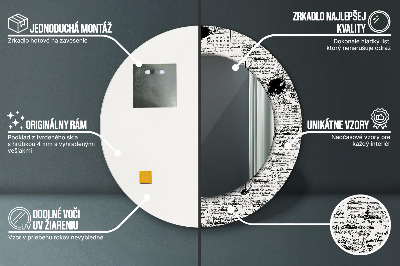 Dekorativ rund spegel Doodle mönster