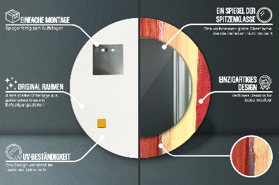 Dekorativ rund spegel Abstrakt bild