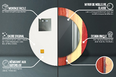 Dekorativ rund spegel Abstrakt bild