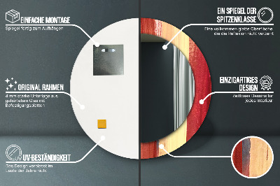 Dekorativ rund spegel Abstrakt bild