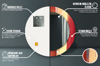 Dekorativ rund spegel Abstrakt bild