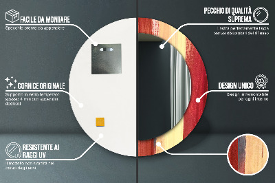 Dekorativ rund spegel Abstrakt bild