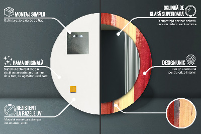 Dekorativ rund spegel Abstrakt bild