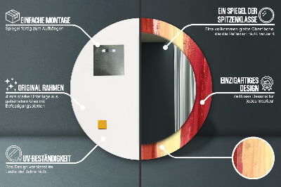 Dekorativ rund spegel Abstrakt bild