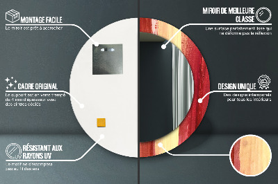 Dekorativ rund spegel Abstrakt bild