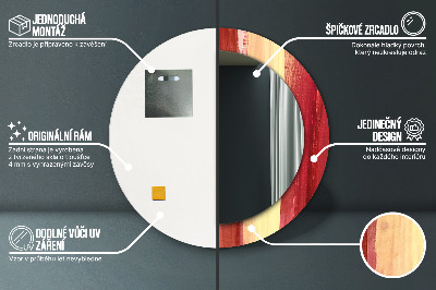 Dekorativ rund spegel Abstrakt bild