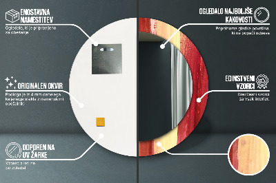 Dekorativ rund spegel Abstrakt bild