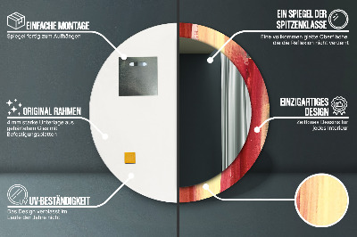 Dekorativ rund spegel Abstrakt bild