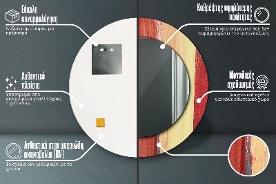 Dekorativ rund spegel Abstrakt bild