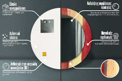 Dekorativ rund spegel Abstrakt bild