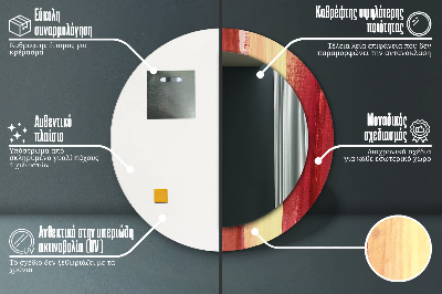 Dekorativ rund spegel Abstrakt bild