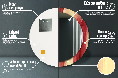 Dekorativ rund spegel Abstrakt bild