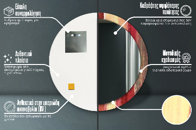 Dekorativ rund spegel Abstrakt bild