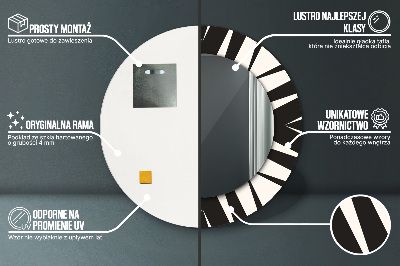 Dekorativ rund spegel Geometri abstraktion