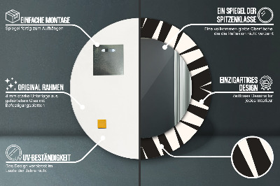 Dekorativ rund spegel Geometri abstraktion