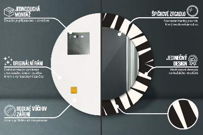 Dekorativ rund spegel Geometri abstraktion