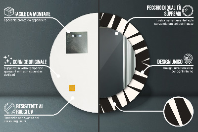 Dekorativ rund spegel Geometri abstraktion