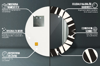 Dekorativ rund spegel Geometri abstraktion