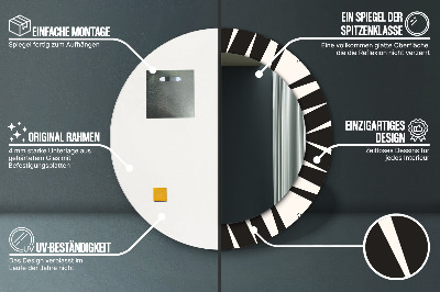 Dekorativ rund spegel Geometri abstraktion