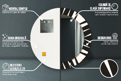 Dekorativ rund spegel Geometri abstraktion