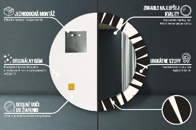 Dekorativ rund spegel Geometri abstraktion