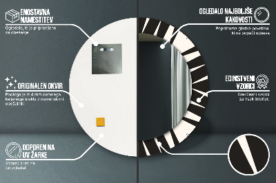 Dekorativ rund spegel Geometri abstraktion