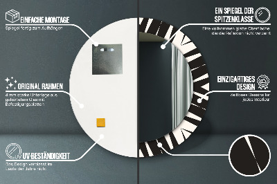 Dekorativ rund spegel Geometri abstraktion