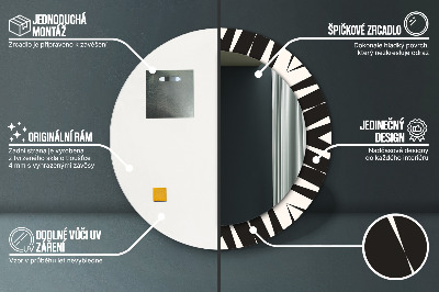 Dekorativ rund spegel Geometri abstraktion