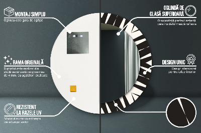 Dekorativ rund spegel Geometri abstraktion
