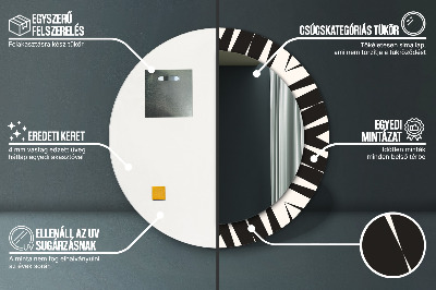 Dekorativ rund spegel Geometri abstraktion