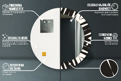Dekorativ rund spegel Geometri abstraktion