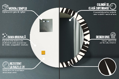 Dekorativ rund spegel Geometri abstraktion